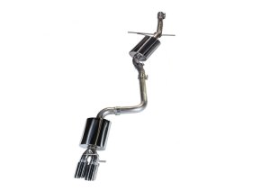 Audi A4 Performance Exhaust - Single Side - AWE Tuning - Touring Edition - Dual 90mm Slash-Cut Tips - Polished Silver - `08-`16